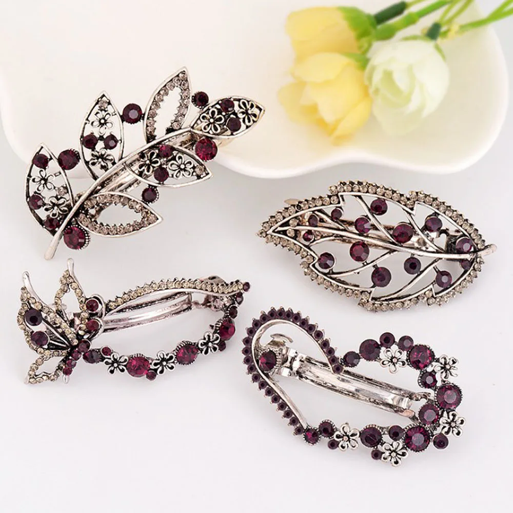 Women's Vintage Butterfly Leaves Hairpins Crystal Rhinestone Hair Clip Crown Tiara Girls barrette Beautiful Hair Gifts 16 Styles
Women's Vintage Butterfly Leaves Hairpins Crystal Rhinestone Hair Clip Crown Tiara Girls barrette Beautiful Hair Gifts 16 Styles