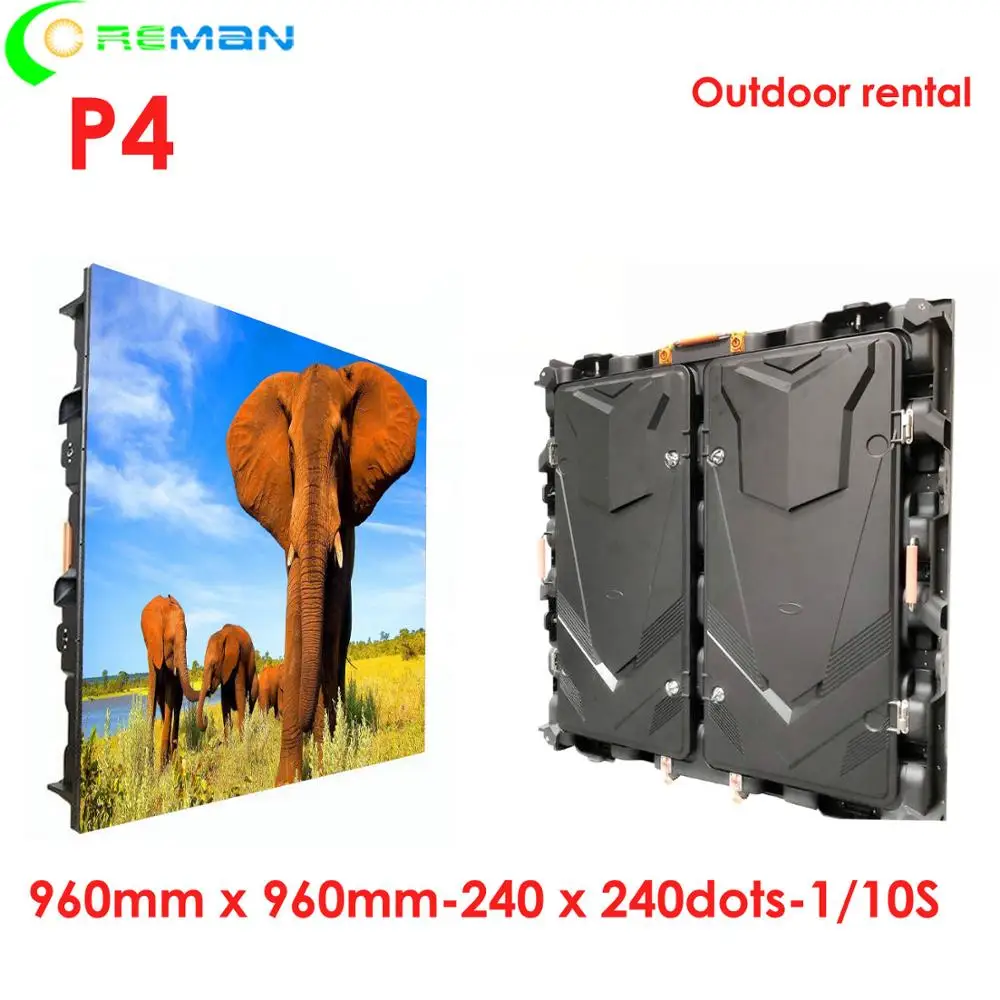 Фото Coreman 96*96mm P4 outdoor cabinet led display screen picture video sign advertising panel | Электронные компоненты и