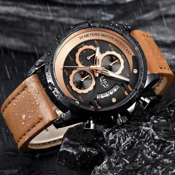 LIGE NEW Men Luxury Quartz Watches Fashion Casual Sport Leather Strap Wristwatch Waterproof Watch Male Clock Relogio Masculino
LIGE NEW Men Luxury Quartz Watches Fashion Casual Sport Leather Strap Wristwatch Waterproof Watch Male Clock Relogio Masculino