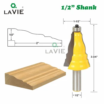 LAVIE 1PC 12MM 1/2 Shank Gong Cutter Armrest Door Window Casing Router Bit Line Milling Cutter for Wood Woodworking Tool MC03012
LAVIE 1PC 12MM 1/2 Shank Gong Cutter Armrest Door Window Casing Router Bit Line Milling Cutter for Wood Woodworking Tool MC03012