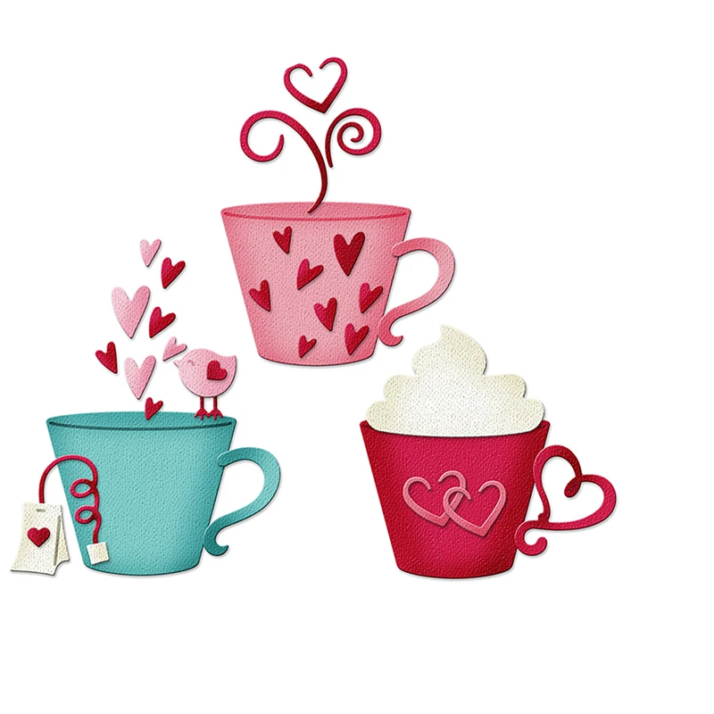 Love Heart Coffee Cup Shape Metal Cutting Dies Stencil Scrapbook Album Embossing For Gift Card Making Handcrafts Decor
Love Heart Coffee Cup Shape Metal Cutting Dies Stencil Scrapbook Album Embossing For Gift Card Making Handcrafts Decor