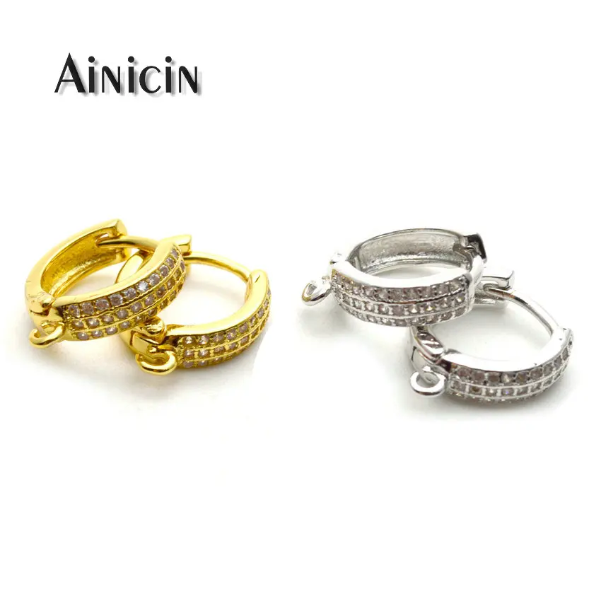 5Pairs / 10pcs Gold Silver Color Hoop Earrings Making Accessory Copper CZ Rhinestone Setting DIY Jewelry Making Findings
5Pairs / 10pcs Gold Silver Color Hoop Earrings Making Accessory Copper CZ Rhinestone Setting DIY Jewelry Making Findings