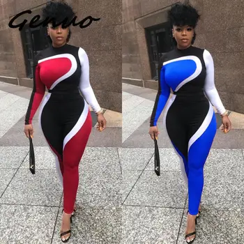 Genuo Autumn Top Quality New Design 2019 Casual Women Jumpsuits Popular Patchwork High Collar Full Sleeve Skinny Romper AL003
Genuo Autumn Top Quality New Design 2019 Casual Women Jumpsuits Popular Patchwork High Collar Full Sleeve Skinny Romper AL003