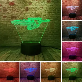 3D Nightlight LED Visual Illusion Colourful Touch Changing Light Lamp Star Wars Spaceship Model Toy
3D Nightlight LED Visual Illusion Colourful Touch Changing Light Lamp Star Wars Spaceship Model Toy