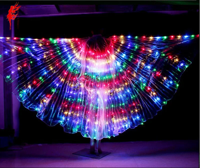 women belly dance open 360 degree LED Shining wings belly dance props girls Rainbow wings angle of opening dancer props wings 
women belly dance open 360 degree LED Shining wings belly dance props girls Rainbow wings angle of opening dancer props wings