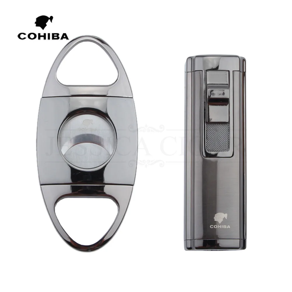 COHIBA Cigar Accessories Lighter Cutter Gift Set 3 Jet Flame Butane Torch Gas Lighter Sharp Cutter Knife Classic Cigar Set
COHIBA Cigar Accessories Lighter Cutter Gift Set 3 Jet Flame Butane Torch Gas Lighter Sharp Cutter Knife Classic Cigar Set