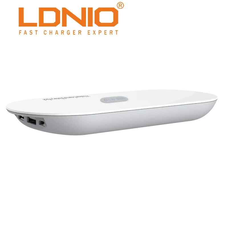 

LDNIO PW1003 5000mAh Wireless charger USB Li-Polymer Slim Powerbank with output port For Xiaomi iPhone Mobile Phone