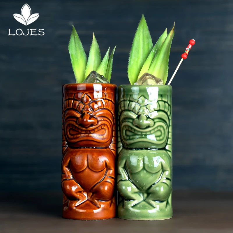 Tiki Mugs Cocktail Cup Beer Beverage Mug Wine Mug Ceramic Cylinder Tiki Mug 330ml Bar Tool
Tiki Mugs Cocktail Cup Beer Beverage Mug Wine Mug Ceramic Cylinder Tiki Mug 330ml Bar Tool