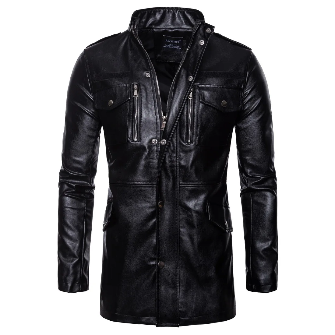 Fashion leather jackets men 2018 autumn outfit in the new long leather motorcycle jacket collar four pockets
Fashion leather jackets men 2018 autumn outfit in the new long leather motorcycle jacket collar four pockets