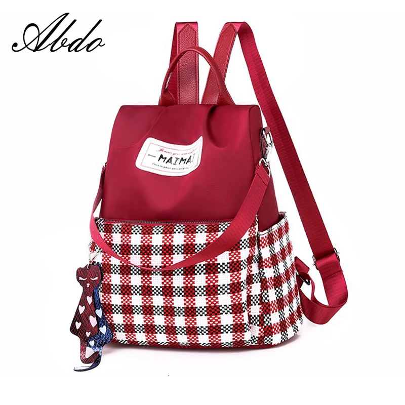 2019 New Nylon Cloth Checkered Backpack Cartoon Pendant Cute Large Capacity School Fitness Travel Female Backpack
2019 New Nylon Cloth Checkered Backpack Cartoon Pendant Cute Large Capacity School Fitness Travel Female Backpack
