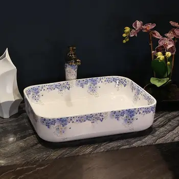 Europe Vintage Style Art wash basin Ceramic Counter Top wash basin bowl oval blue and white ceramic Wash Basin Bathroom Sinks
Europe Vintage Style Art wash basin Ceramic Counter Top wash basin bowl oval blue and white ceramic Wash Basin Bathroom Sinks