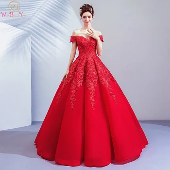 Red Evening Dresses 2020 Red Lace Appliques Sequined Satin Ball Gown Off Shoulder Sweetheart Prom Dresses Long Walk Beside You
Red Evening Dresses 2020 Red Lace Appliques Sequined Satin Ball Gown Off Shoulder Sweetheart Prom Dresses Long Walk Beside You