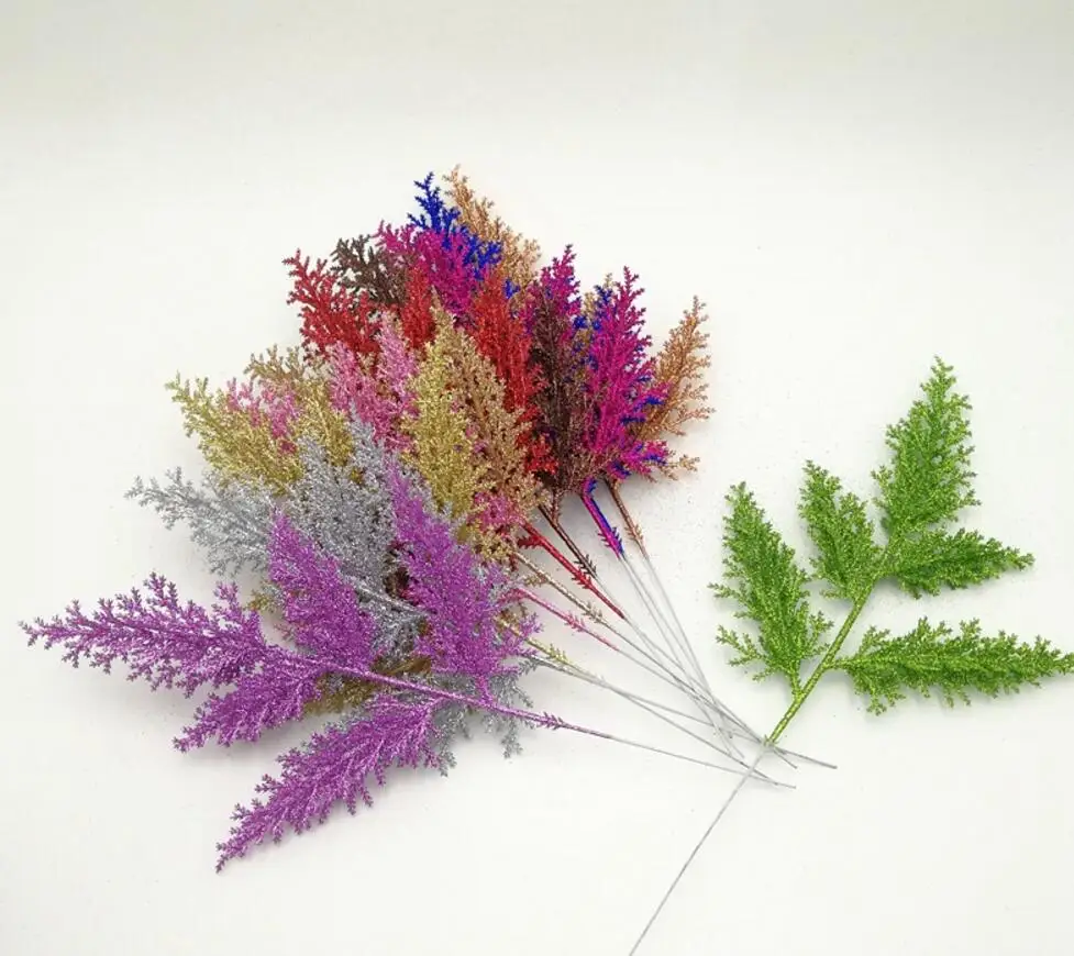 20pcs 33cm Glitter Powder Tarzon Leaf Branch Flower Arrangement For Wedding Christmas Party Tree Venun Hanging Decoration
20pcs 33cm Glitter Powder Tarzon Leaf Branch Flower Arrangement For Wedding Christmas Party Tree Venun Hanging Decoration
