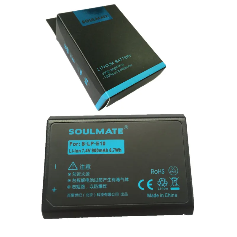 Фото SOULMATE LP-E10 литиевые батареи комплект LP E10 батарея для цифровой камеры LPE10 Canon 1100D 1200D