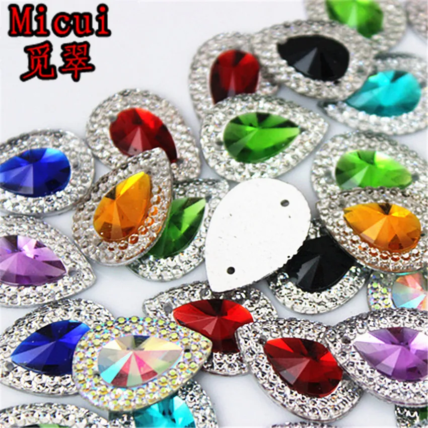 Micui 50pcs 13*18mm Mix Color Drop ResinResin Rhinestones Crystals and Stones Beads Flat back Sewing Buttons Sew On 2 hole MC36
Micui 50pcs 13*18mm Mix Color Drop ResinResin Rhinestones Crystals and Stones Beads Flat back Sewing Buttons Sew On 2 hole MC36