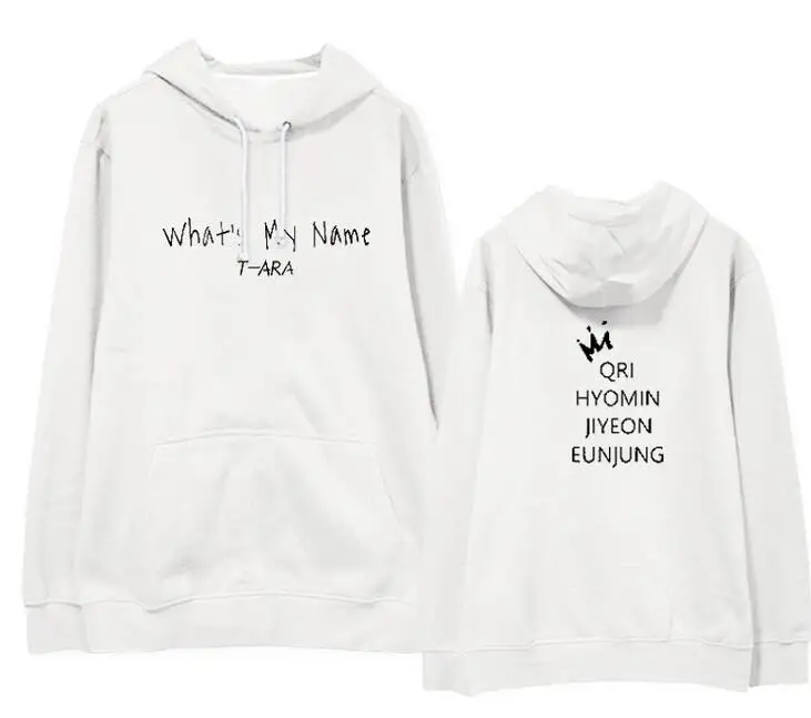 Kpop Tara T Ara New Album What S My Name All Member Name Printing Fleece Hoodies For Queens Pullover Sweatshirt Autumn Winter