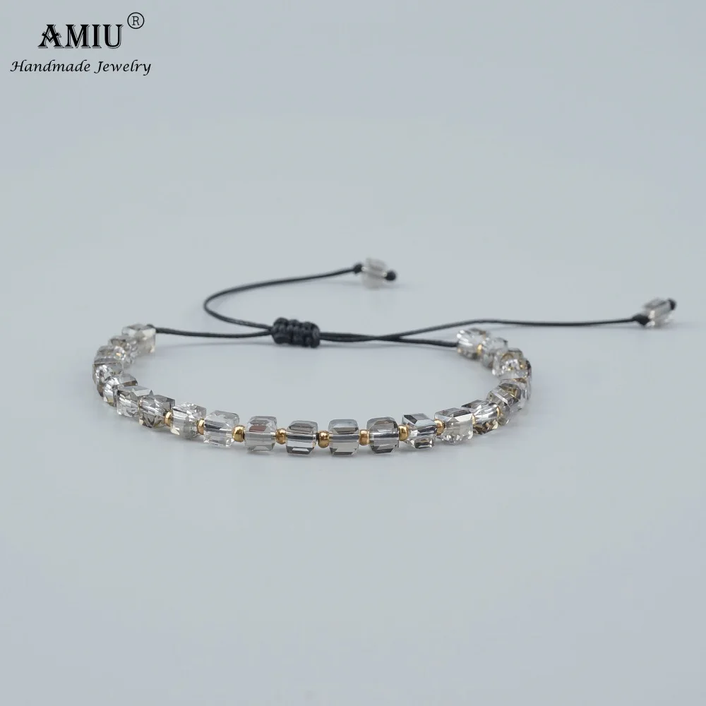 AMIU Jewelry 9colors Colorful Cube Crystal Handmade Bracelets Popular Woven Trendy Brazilian Bracelets For Women Men Bracelet
AMIU Jewelry 9colors Colorful Cube Crystal Handmade Bracelets Popular Woven Trendy Brazilian Bracelets For Women Men Bracelet