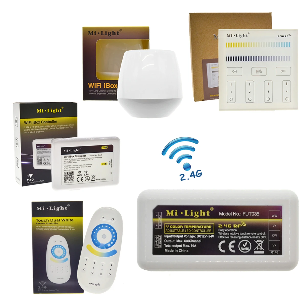 Mi Light Remote Controller Color Temperature Adjustable & Brightness Dimmer DC12-24V for LED Strip
Mi Light Remote Controller Color Temperature Adjustable & Brightness Dimmer DC12-24V for LED Strip