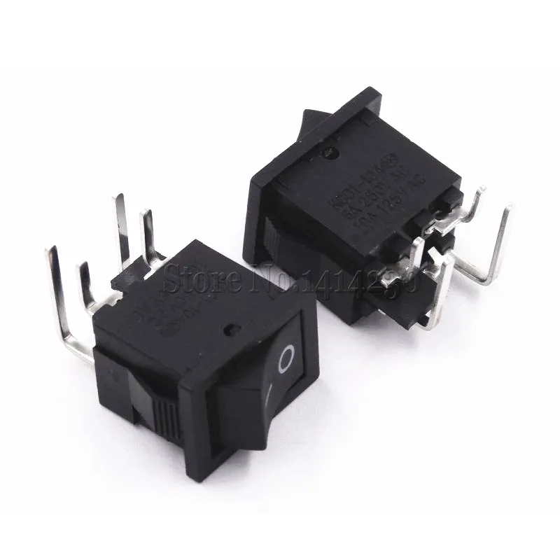 10PCS Ship Type Switch Black 15*21mm 4PIN 90 Degree Curved Needle Pins ON-OFF Boat Rocker Switch 6A/250V 10A/125V Power Switch
10PCS Ship Type Switch Black 15*21mm 4PIN 90 Degree Curved Needle Pins ON-OFF Boat Rocker Switch 6A/250V 10A/125V Power Switch
