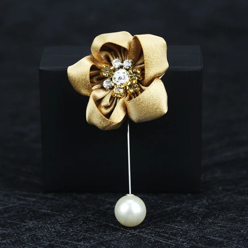 Korean Fashion Gold Fabric Flower Brooch Pearl Long Needle Lapel Pins & Brooches for Men Cardigan Coat Shirt Sweater Accessories
Korean Fashion Gold Fabric Flower Brooch Pearl Long Needle Lapel Pins & Brooches for Men Cardigan Coat Shirt Sweater Accessories
