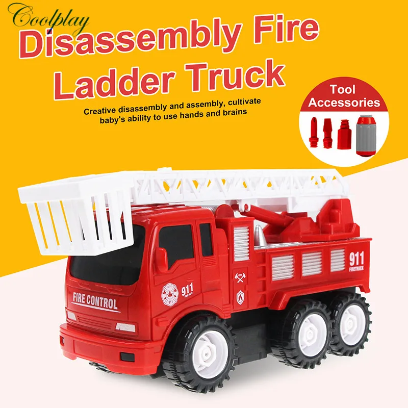 Funny DIY Assembly Fire Ladder Truck Model Puzzle Car Plastic Handwork Disassembled Inertial Aerial Ladder Toy Gift for Children
Funny DIY Assembly Fire Ladder Truck Model Puzzle Car Plastic Handwork Disassembled Inertial Aerial Ladder Toy Gift for Children