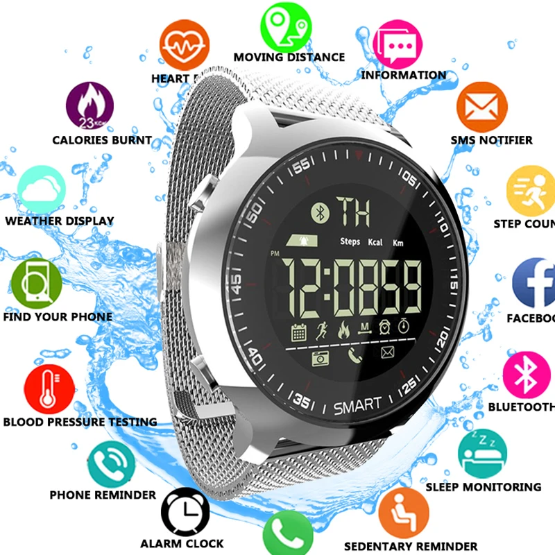 Bluetooth Smart Watch Men Women Unisex Smartwatch Call Message Reminder Pedometer Sport Fitness Tracker for iOS Android Phone
Bluetooth Smart Watch Men Women Unisex Smartwatch Call Message Reminder Pedometer Sport Fitness Tracker for iOS Android Phone