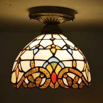 Stained Glass Tiffany Ceiling Light European Classic Baroque Living Room Lighting E27 110-240V
Stained Glass Tiffany Ceiling Light European Classic Baroque Living Room Lighting E27 110-240V