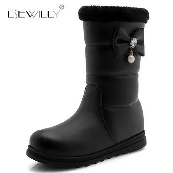 Lsewilly Fashion Women Wedges Snow Boots Plush Fur Warm Platform Shoes Women Bowknot Winter Mid Calf Boots Size 28-43 E165
Lsewilly Fashion Women Wedges Snow Boots Plush Fur Warm Platform Shoes Women Bowknot Winter Mid Calf Boots Size 28-43 E165