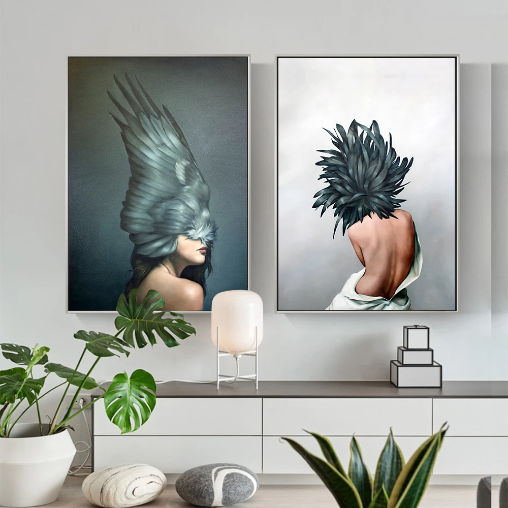 Black Feather Angel Girl Canvas Art Oil Painting Nordic Style Kids Bedroom Decoration Picture Wall Posters and Prints for Room
Black Feather Angel Girl Canvas Art Oil Painting Nordic Style Kids Bedroom Decoration Picture Wall Posters and Prints for Room