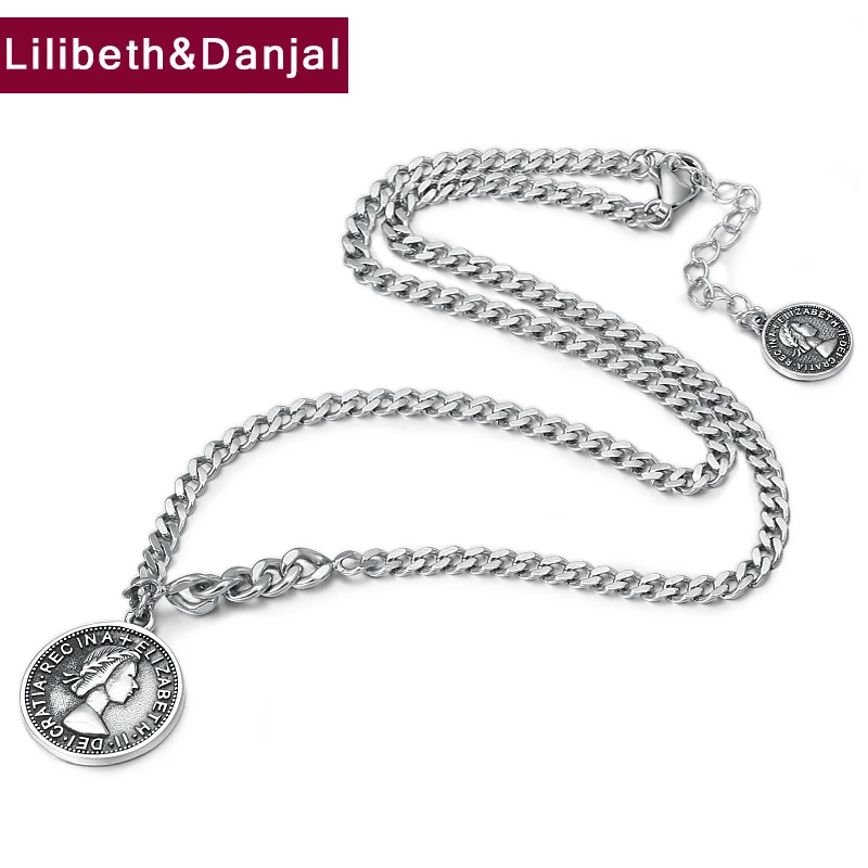 2019 Elizabeth Letter Round Card Long Necklace Pendant 100% Real 925 Sterling Silver Men Women Statement Necklaces Jewelry N07
2019 Elizabeth Letter Round Card Long Necklace Pendant 100% Real 925 Sterling Silver Men Women Statement Necklaces Jewelry N07