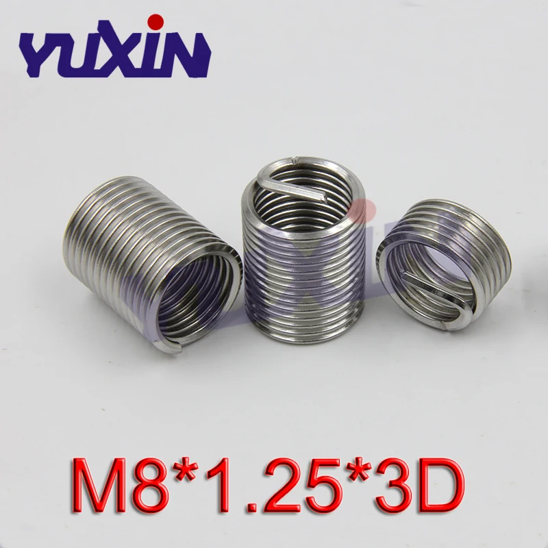 50pcs M8*1.25*3D Wire Thread Insert Stainless Steel 304 Wire Screw Sleeve M8 Screw Bushing Helicoil Wire Thread Repair Inserts
50pcs M8*1.25*3D Wire Thread Insert Stainless Steel 304 Wire Screw Sleeve M8 Screw Bushing Helicoil Wire Thread Repair Inserts