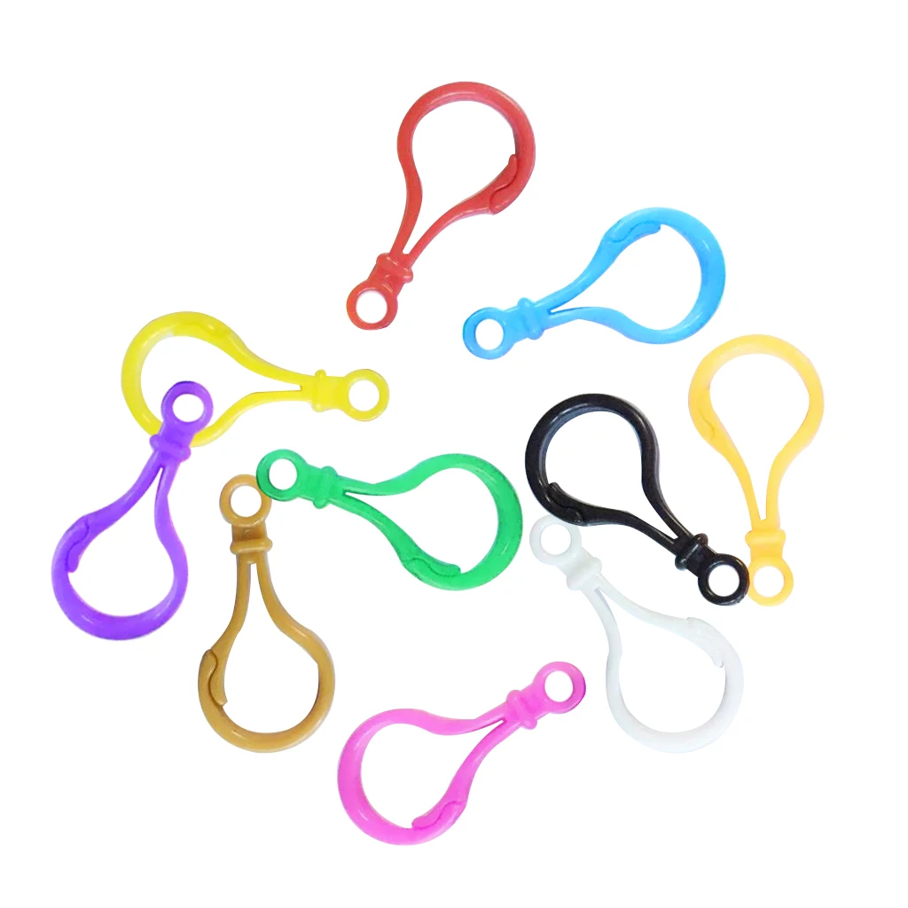 10 Pieces Multicolor Plastic Lobster Clasps Clips Bag Key Ring Hook Jewelry Making Findings