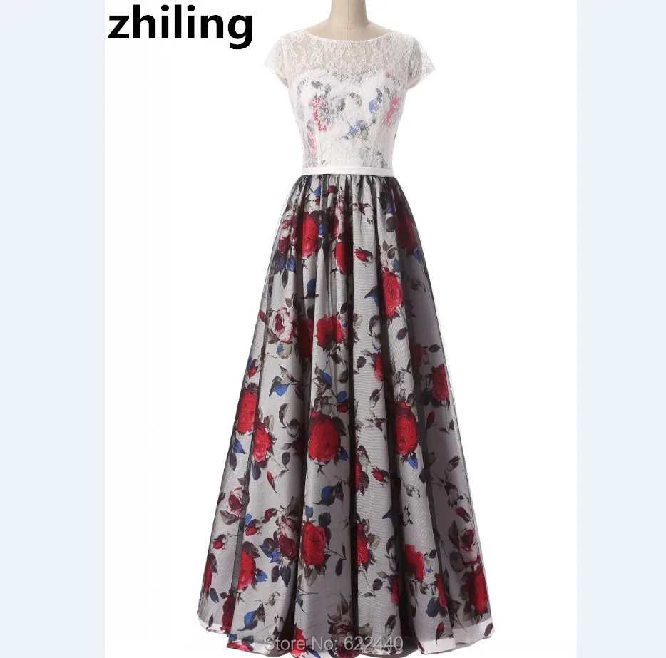 Stunning Short Sleeves Lace Evening Dresses Printed Floral Long Evening Prom Dress Open Back Formal Dress For Women
Stunning Short Sleeves Lace Evening Dresses Printed Floral Long Evening Prom Dress Open Back Formal Dress For Women