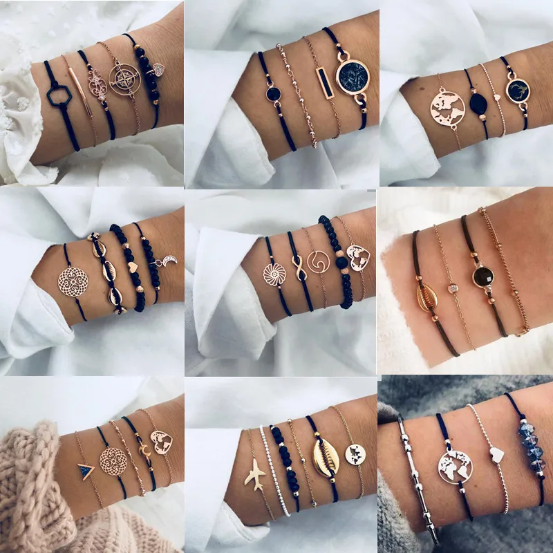 DIEZI 30 style Boho Elephant Heart Shell Moon Airplane Map Crystal Bead Bracelet Women Charm Party Wedding Jewelry Accessories
DIEZI 30 style Boho Elephant Heart Shell Moon Airplane Map Crystal Bead Bracelet Women Charm Party Wedding Jewelry Accessories