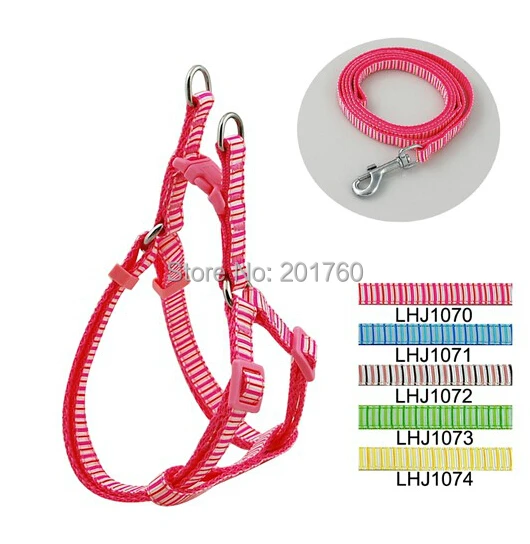 Pet Products Dog Supplies Harnesses Color nylon 1cm Stripes Print Pet Dog Harness Leash Set (5 Colors) 5pcs/lot
Pet Products Dog Supplies Harnesses Color nylon 1cm Stripes Print Pet Dog Harness Leash Set (5 Colors) 5pcs/lot