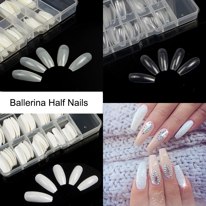 TKGOES 100PCS +Box Ballerina Half Nail Tips Natural/Clear Coffin False Nails ABS Artificial DIY False Fake UV Gel Nail Art Tips
TKGOES 100PCS +Box Ballerina Half Nail Tips Natural/Clear Coffin False Nails ABS Artificial DIY False Fake UV Gel Nail Art Tips