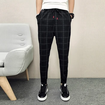 2019 premium brand fashion Male autumn Elastic waistline grid Casual pants/Men slim Fit Loose and comfortable Haroun pants
2019 premium brand fashion Male autumn Elastic waistline grid Casual pants/Men slim Fit Loose and comfortable Haroun pants