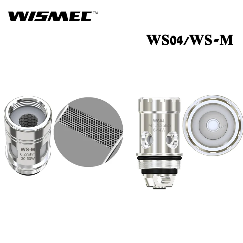 5PCs/lot Original Wismec WS04 MTL Coil 1.3ohm / WS-M Coil 0.27ohm Head Evaporator for SINUOUS V200 SINUOUS V80 Amor NSE Tank
5PCs/lot Original Wismec WS04 MTL Coil 1.3ohm / WS-M Coil 0.27ohm Head Evaporator for SINUOUS V200 SINUOUS V80 Amor NSE Tank