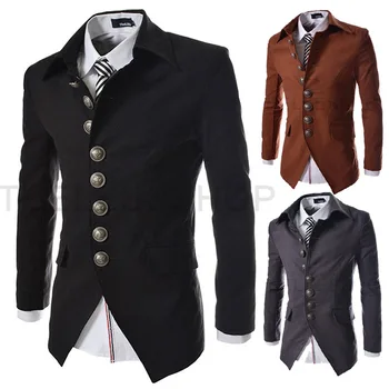 Cosplay Party Suits Spring New Style Single Row Particle Button Design Lapel Men's Small Suit Coat Solid Color Slim Fit Suit
Cosplay Party Suits Spring New Style Single Row Particle Button Design Lapel Men's Small Suit Coat Solid Color Slim Fit Suit