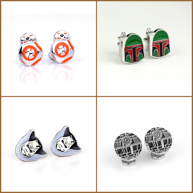 Hot Star Wars Falcon Destroyer StormTrooper Darth Vader Cufflink Wholesale For Mens Brand Cuff buttons Cuff links Jewelry
Hot Star Wars Falcon Destroyer StormTrooper Darth Vader Cufflink Wholesale For Mens Brand Cuff buttons Cuff links Jewelry