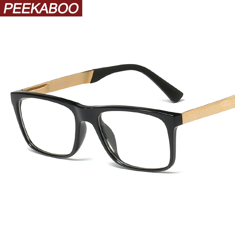 Peekaboo male eyeglasses frame square TR90 half metal optical glasses frame men clear lens accessories brown black 
Peekaboo male eyeglasses frame square TR90 half metal optical glasses frame men clear lens accessories brown black