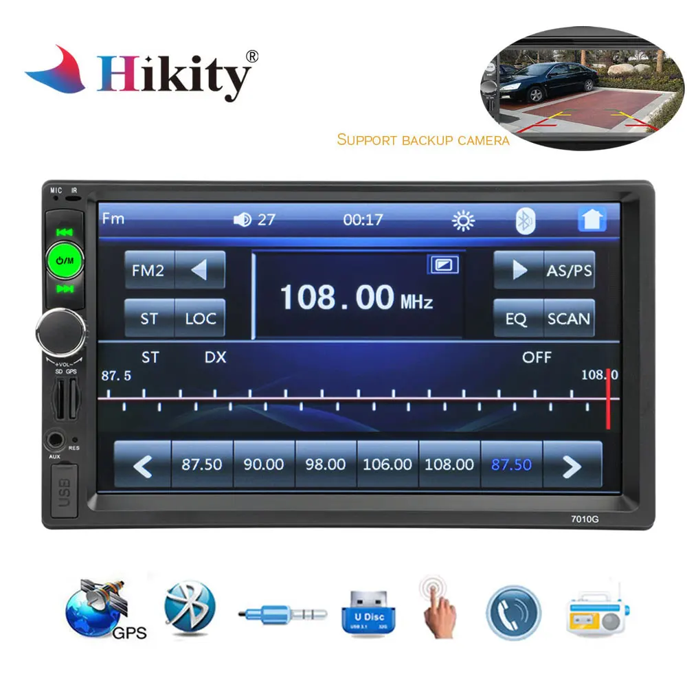 Hikity 2 din 7'' HD Car Radio GPS Navigation Player Camera Bluetooth AUX MP5 Stereo FM Audio USB Auto Electronic 2din Autoradio
Hikity 2 din 7'' HD Car Radio GPS Navigation Player Camera Bluetooth AUX MP5 Stereo FM Audio USB Auto Electronic 2din Autoradio