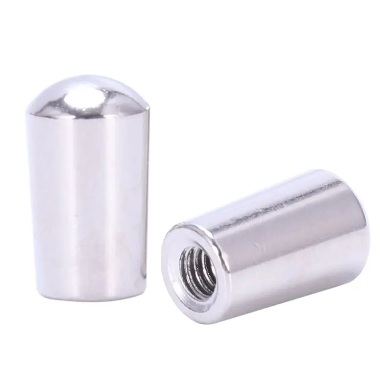 3 Pcs/Pack Brass Toggle Switches Knobs Tip Buttons Cap for Electric Guitar Internal thread 4mm Silver
3 Pcs/Pack Brass Toggle Switches Knobs Tip Buttons Cap for Electric Guitar Internal thread 4mm Silver