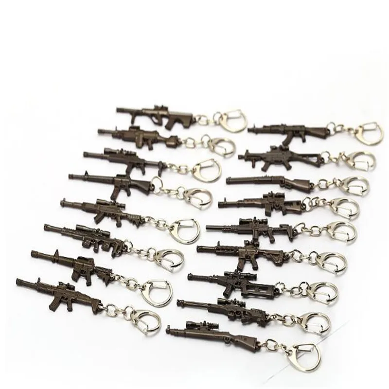 HSIC 16 Styles/Set Mixed PUBG FPS Game Player Battle Grounds 3D Keychain Weapon 6cm Pendant Eat Chicken Game Tonight Men llavero
HSIC 16 Styles/Set Mixed PUBG FPS Game Player Battle Grounds 3D Keychain Weapon 6cm Pendant Eat Chicken Game Tonight Men llavero