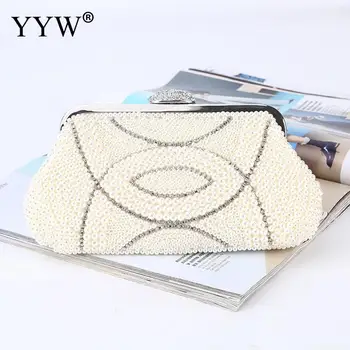 Fashion Luxury Crystal Pearl White Evening Clutch Bags Women Elegant white Handbag Wedding Party Lady Purse Bag Hot Selling
Fashion Luxury Crystal Pearl White Evening Clutch Bags Women Elegant white Handbag Wedding Party Lady Purse Bag Hot Selling