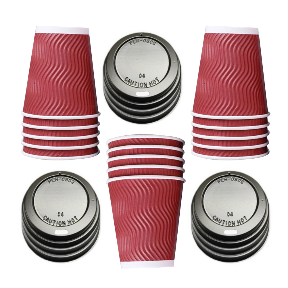 50pcs Coffee Cups Disposable Insulation Double Layer Takeaway Cup Paper Cup With Lid For Home Catering Restaurant
50pcs Coffee Cups Disposable Insulation Double Layer Takeaway Cup Paper Cup With Lid For Home Catering Restaurant