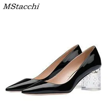 MStacchi 2019 Summer Women Pumps Black Pink Heels Lady Patent Leather Pointed Toe Shoes Woman Crystal Transparent Wedding Shoes
MStacchi 2019 Summer Women Pumps Black Pink Heels Lady Patent Leather Pointed Toe Shoes Woman Crystal Transparent Wedding Shoes