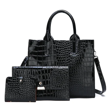 3 Sets High Quality Patent Leather Women Handbags Luxury Brands Large Tote Bag Ladies Shoulder Messenger crossbody bag+Clutch
3 Sets High Quality Patent Leather Women Handbags Luxury Brands Large Tote Bag Ladies Shoulder Messenger crossbody bag+Clutch