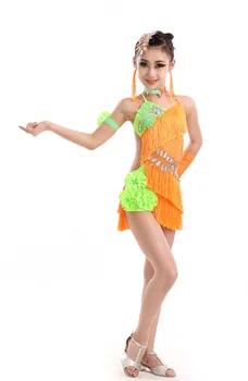 2016 New Girls tassel Latin Dance Dress Spandex Halter Rhinestone Ballroom Dance Dress Cha Cha/Rumba/Samba Performance cloths
2016 New Girls tassel Latin Dance Dress Spandex Halter Rhinestone Ballroom Dance Dress Cha Cha/Rumba/Samba Performance cloths
