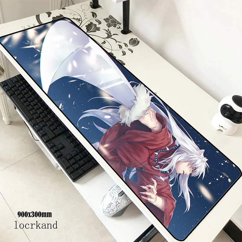 Коврик для мыши inuyasha 90x30 см самый дешевый игровой коврик крупные